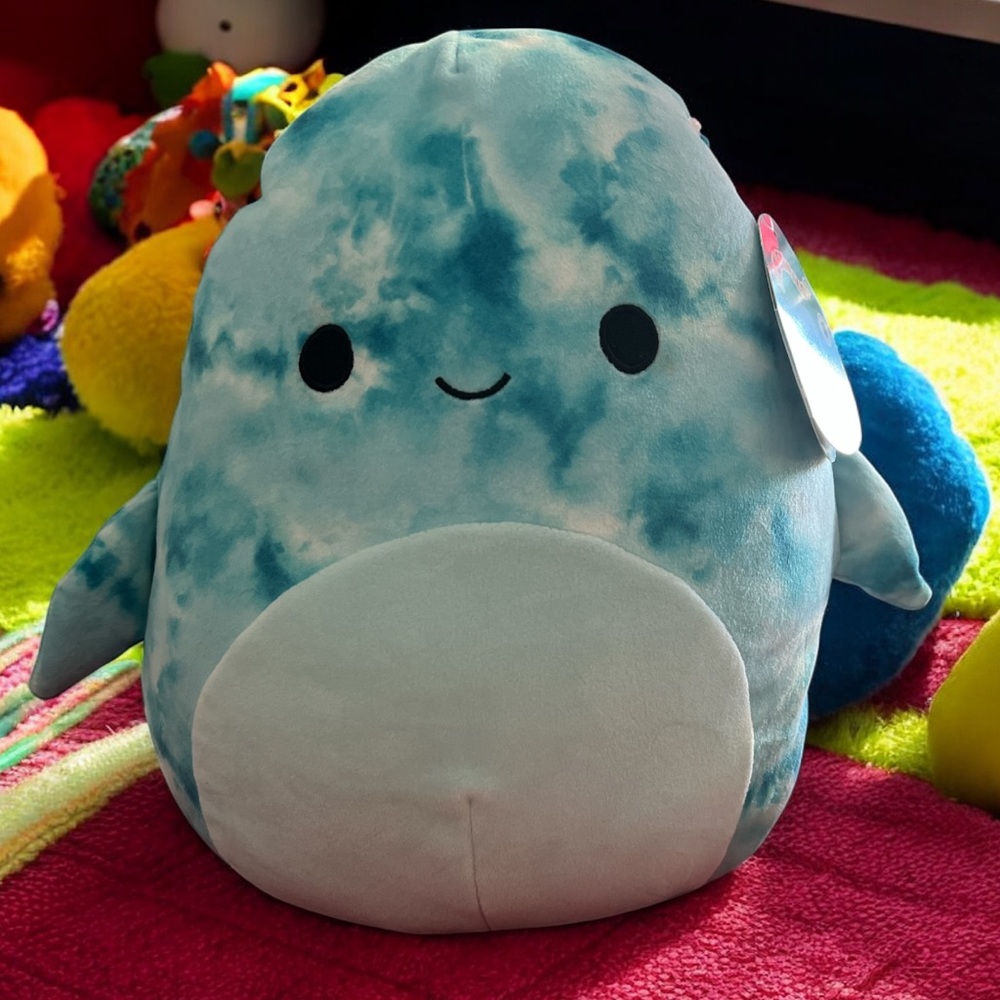 Squishmallows Danika Whale Plush NWT Kellytoy Jazwares 12”‎ Blue Tie Dye